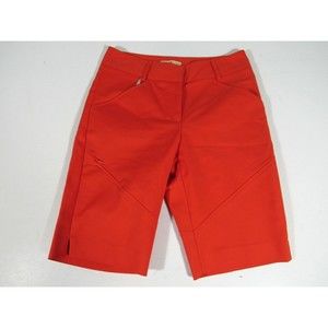 Sport Haley Regular Fit Mid Rise Women's Size 2 Red Bermuda Shorts